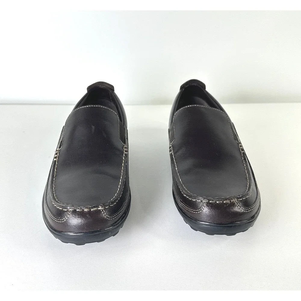 Cole Haan Driving Loafers Shoes Brown Leather CO4059 Slip‎ On Moccasins Mens 8.5